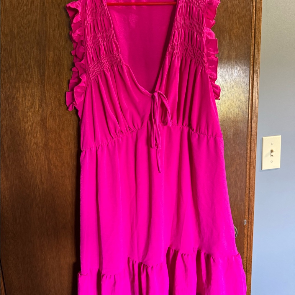 SHEIN Pink Ruffle Dress size 1XL